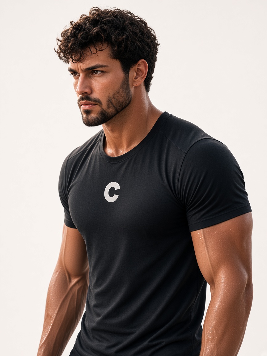 Athlete focused before a workout